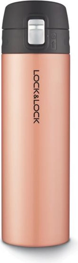 Nerūsējošā tērauda termopudele One Touch 500 ml zeltaini rozā