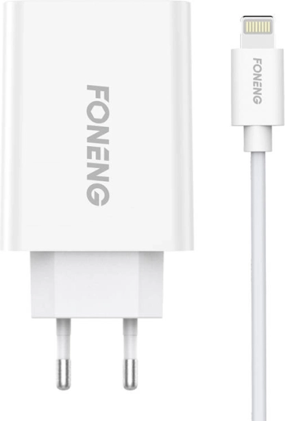Foneng ātrā lādētājs ar vienu USB portu 10,5 W + USB–Lightning kabelis