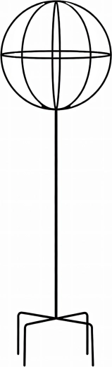 Metāla dārza balsts kāpelējošiem augiem 50 × 10 cm – melns