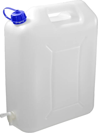 Plastic jerry can with tap 20 l for food and water