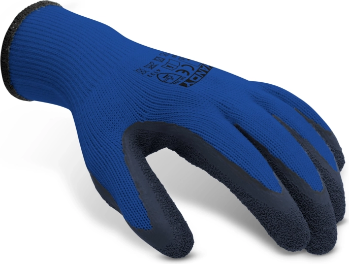 Polyester work gloves with latex coating, size L - 1 pair