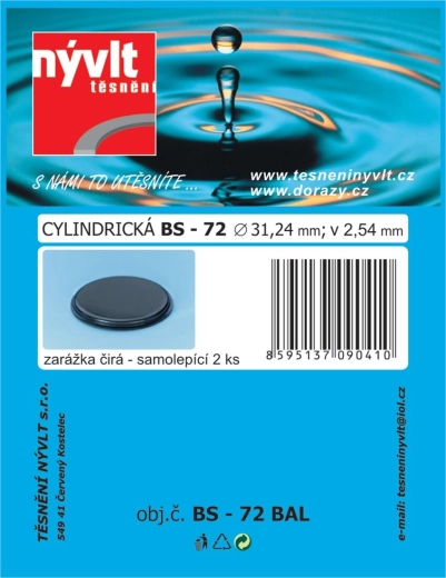 Self-adhesive clear cylindrical bumper 31.2 × 2.5 mm (2 pcs)