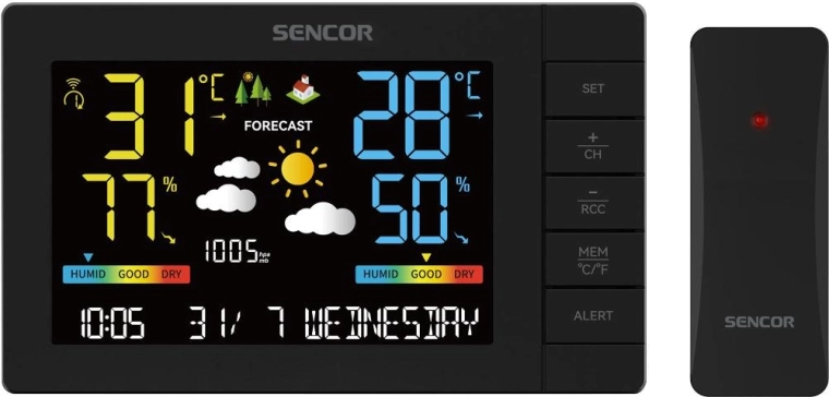 Laika stacija Sencor SWS 4440 ar bezvadu sensoru