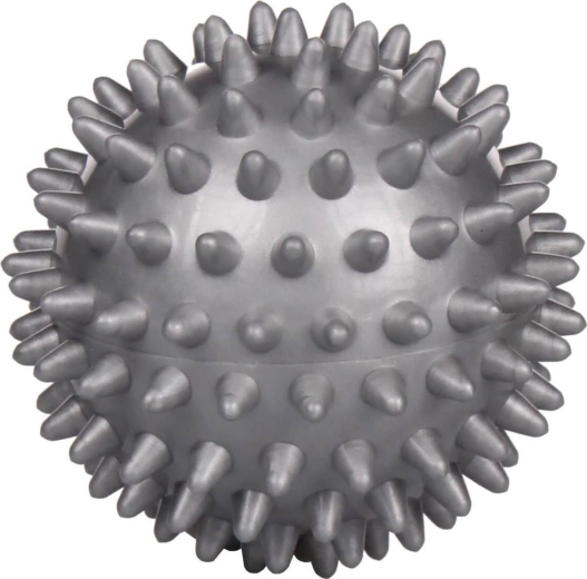 Merco masāžas rehabilitācijas bumbiņa “ezītis” cieta pelēka 7,5 cm - 1 gab.