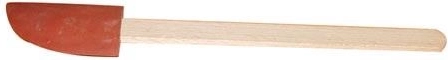 Rubber spatula with wooden handle 41 cm red
