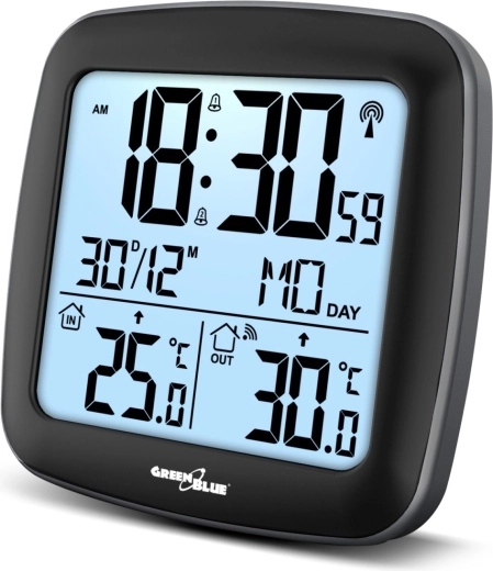 Bezvadu meteoroloģiskā stacija GreenBlue GB542 ar DCF