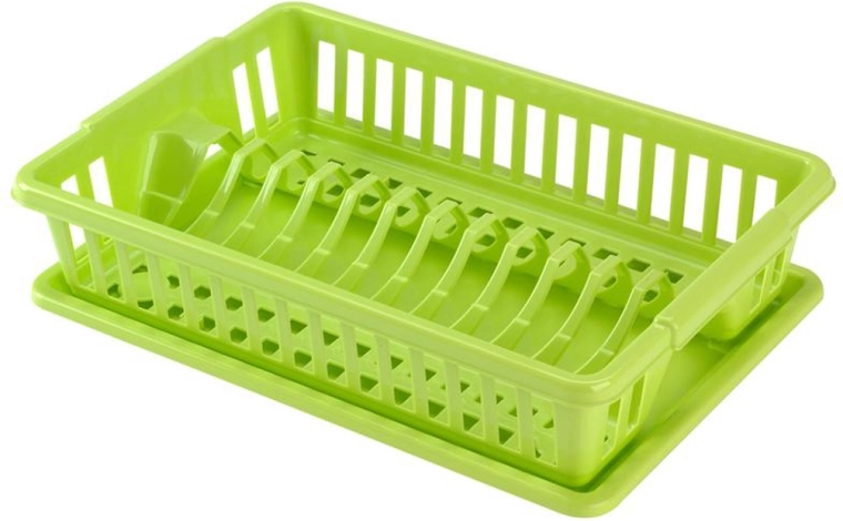 Plastic dish drainer with tray Heidrun 38 × 26 cm, assorted colors
