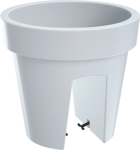 Puķu pods balkona margai Lofly Railing 24,5 cm balts