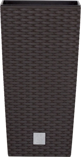 Rato Square Planter with Insert 24 cm – rattan look, umbra