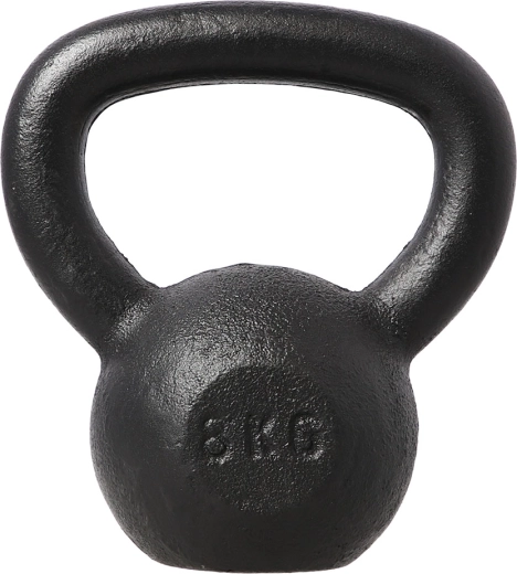 Čuguna kettlebell HMS 8 kg, melns