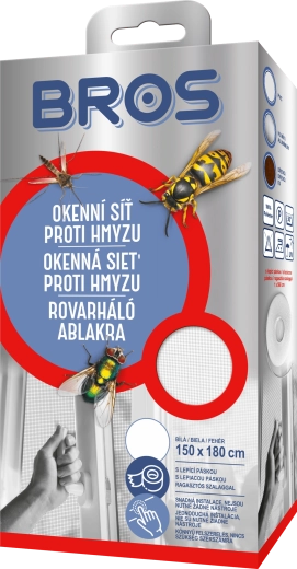 Loga pret kukaiņiem logam 150 × 180 cm, balta