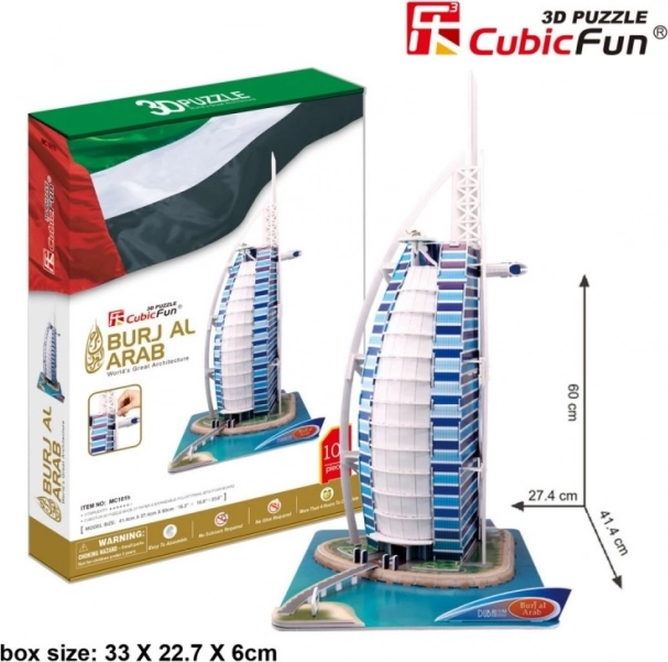 CubicFun 3D puzzle Burj al Arab, 101 pieces