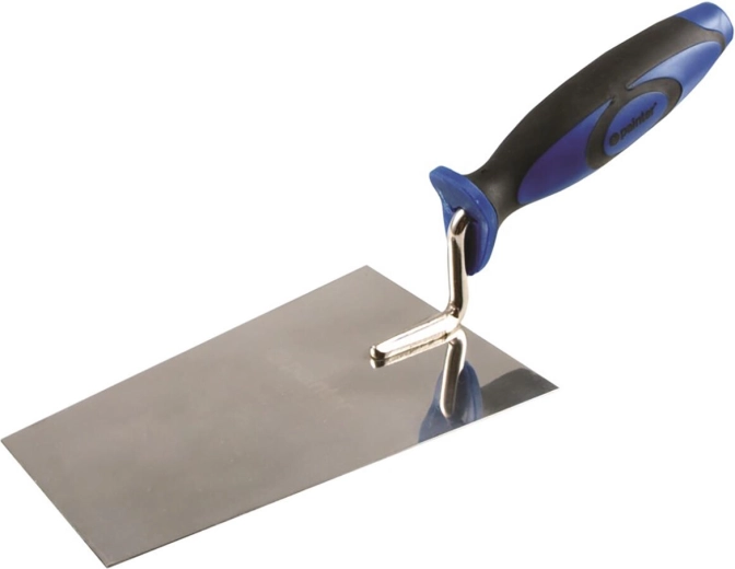 Stainless steel brick trowel 130 mm with rubber handle