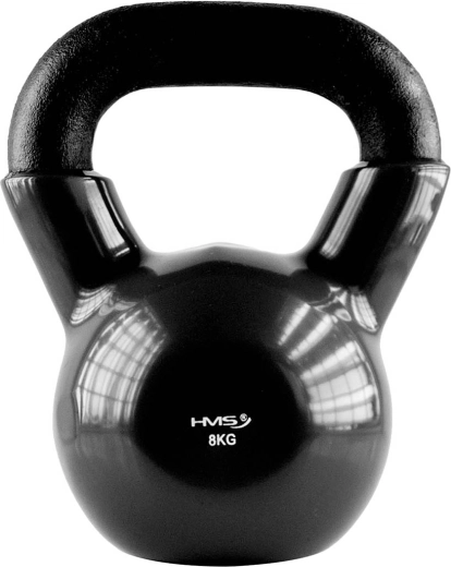 Vinila kettlebell HMS 8 kg, melns