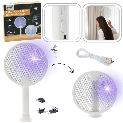 Elektriskais kukaiņu slazds 2-in-1 ar UV LED un USB‑C