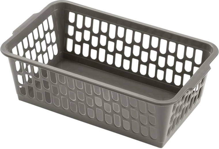 HEIDRUN Plastic Storage Basket 25 × 15 × 8 cm – color mix