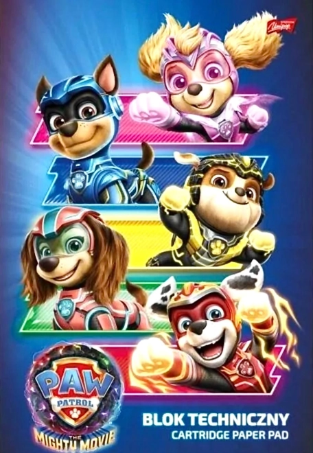 Plakātu papīrs A4, balts, 10 loksnes PAW PATROL