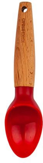 Kitchisimo Ice Cream Scoop red, ABS/wood