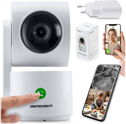 Berdsen BD-942 grozāma iekštelpu IP kamera 3 MP ar Wi‑Fi un aukles funkciju