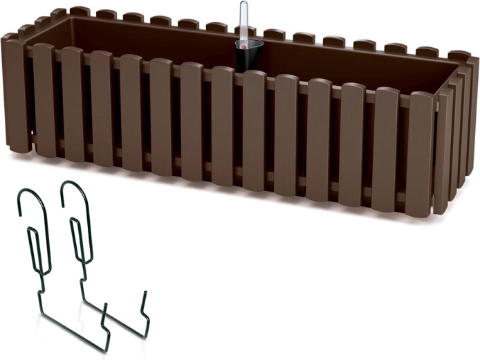 Pašlaistīšanas piekaramais balkona puķu pods 58 cm brūns BOARDEE FENCYCASE