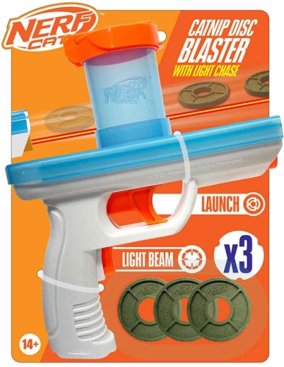 Nerf Cat interaktīvais blasteris kaķiem ar kaķumētras diskiem 20 cm