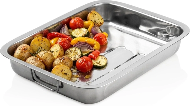 Vilde stainless steel roasting pan with handles 35.5 × 27 × 5.5 cm