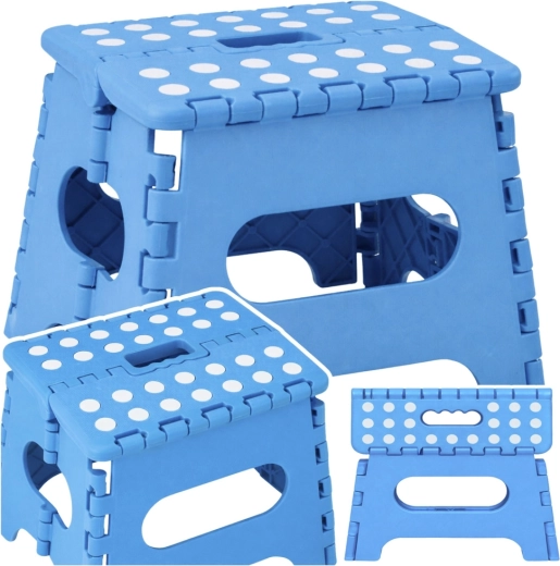 Saliekams plastmasas ķeblītis ar pretslīdi, zils 24 × 19 cm