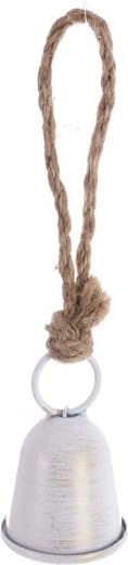 Metāla piekaramais zvaniņš balts 7 cm