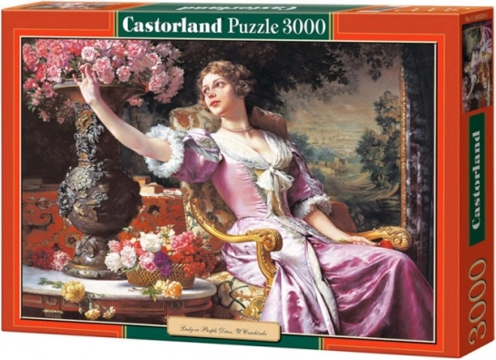 Puzle 3000 gabali Sieviete violetā kleitā (W. Czachórski)