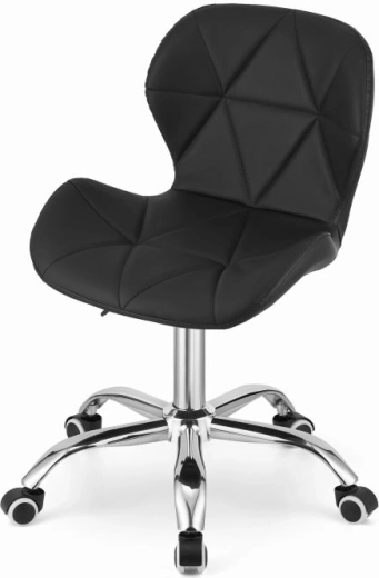 Chrome base and quiet casters