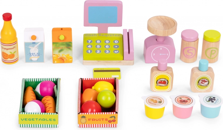 Cash register with terminal for realistic play