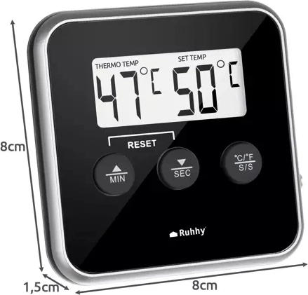Pārskatāms LCD displejs un °C/°F pārslēgšana