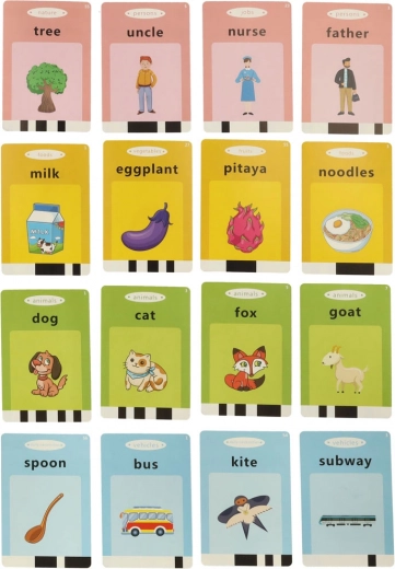 Bagātīgs komplekts ar 112 divpusējām kartītēm