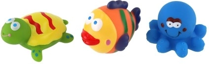 Krāsaini gumijas dzīvnieciņi