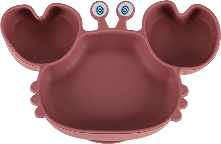 Krabja šķīvis ar nodalījumiem un spēcīgu piesūcekni