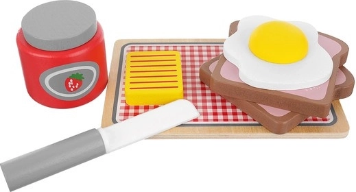 Pilns brokastu komplekts ar ievārījumu un olu