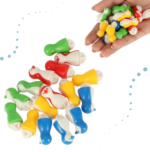 Krāsaini pingvīni mazajiem un lielajiem