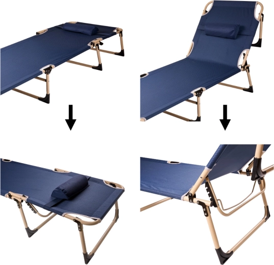 4 atzveltnes pozīcijas un spilventiņš ērtumam