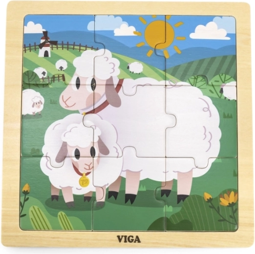 Mīlīgs aitiņu motīvs, kas piesaista bērnu uzmanību