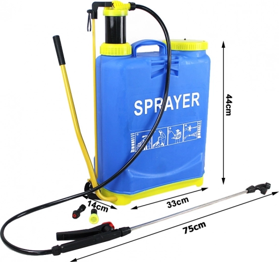 Liela 16 l tvertne un ērta nēsāšana