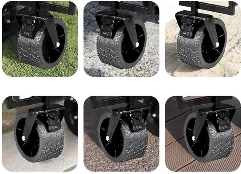 Plati 360° riteņi ar bremzi jebkuram segumam