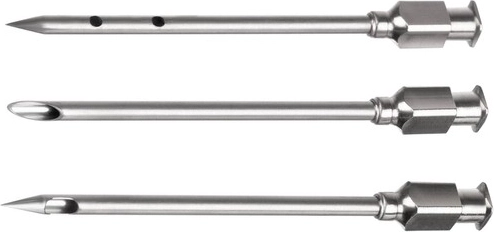 Trīs nerūsējošā tērauda adatas dažādām marinādēm