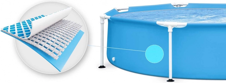 Trīsslāņu PVC materiāls ar armējumu