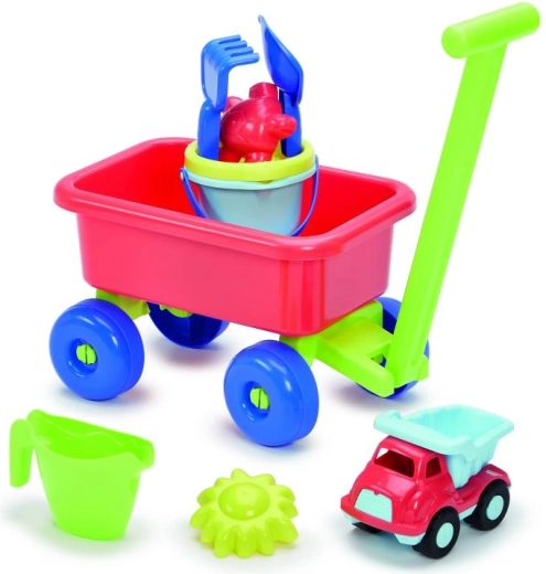 Ratiņi ērtai rotaļlietu un smilšu pārvadāšanai