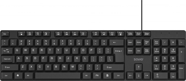 Pilnvērtīgs 104 taustiņu ASV izkārtojums