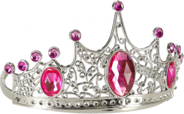 Mirdzošs kronis un rotas karaliskam izskatam