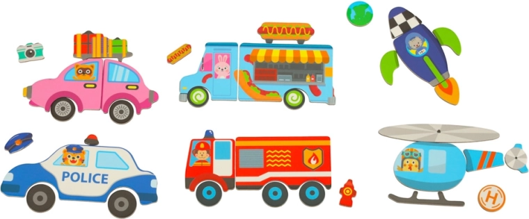 66 magnētiskas detaļas bezgalīgai salikšanai