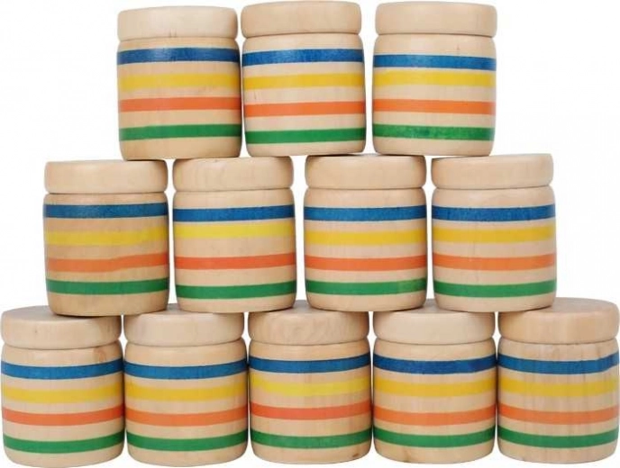 Koka bundžiņas ar skrūvējamiem vāciņiem