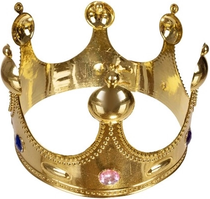 Zelta kronis ar krāsainiem akmentiņiem