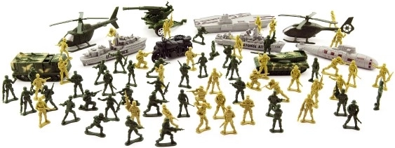Varied military equipment